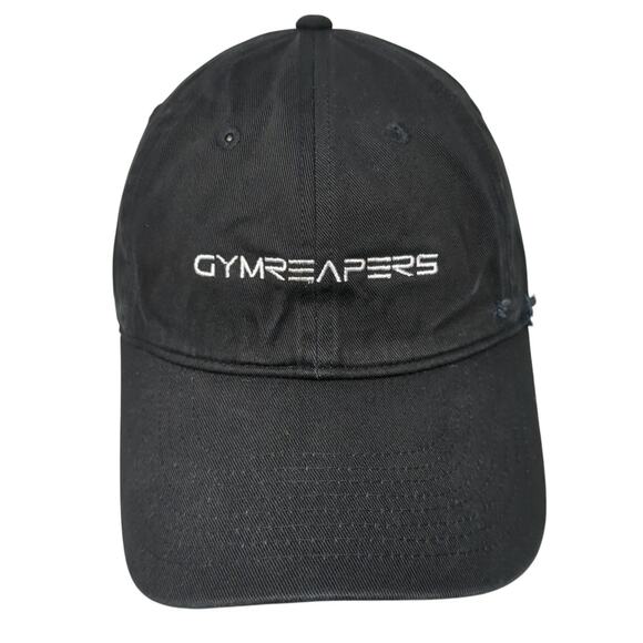 Gymreapers Slideback Baseball Cap Black One Size Adjustable Embroidered 6 Panel - Picture 1 of 9
